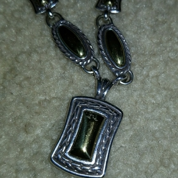 BRIGHTON REVERSIBLE SILVER & GOLD NECKLACE - Picture 7 of 8